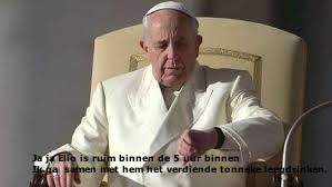 Paus leeft met Elio mee