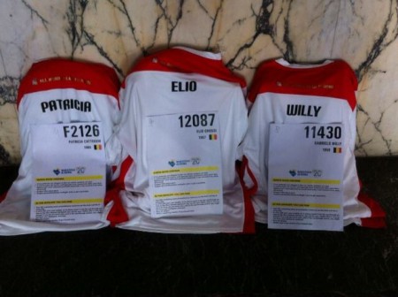 Hier zijn onze nummers voor zondag, dank zij Patje en Filip al op vrijdag afgehaald.